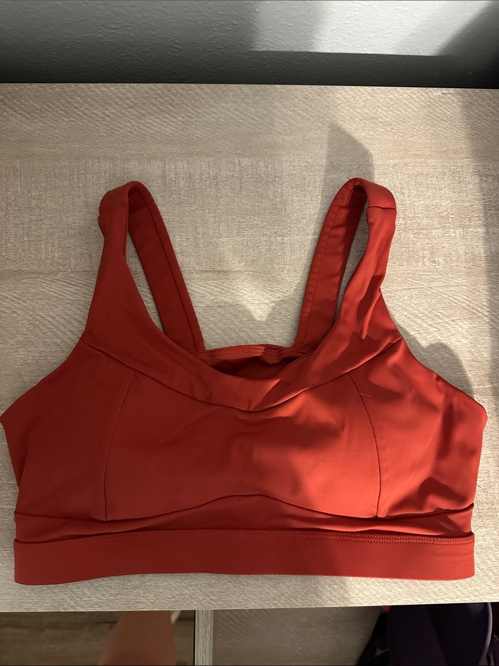Supportive Strappy Sports Bra in Deep Orange